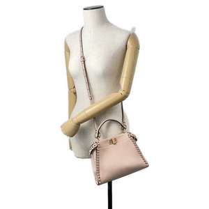 Fendi Mini Peekaboo Studded Leather 2WAY Bag Black